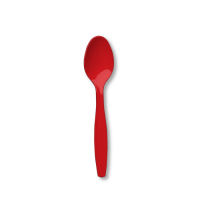 Plastic Spoons Apple Red (24 ct)