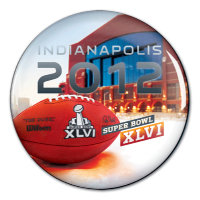 Super Bowl XLVI 3.5" Button