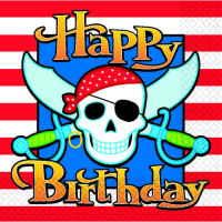 Pirate Party Birthday Luncheon Napkins (16 ct)