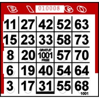 Red Pushout Bingo Cards (500 ct)