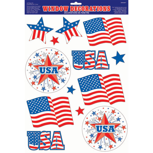 Patriotic Vinyl Window Decorations