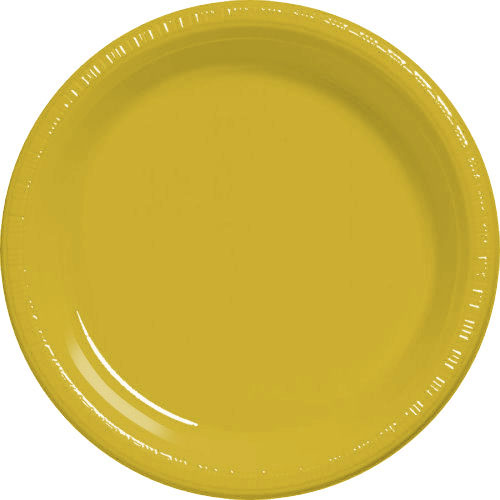 Yellow Sunshine Plastic Banquet Plates (20ct)