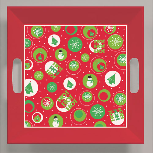 Christmas Serving Tray with Handles